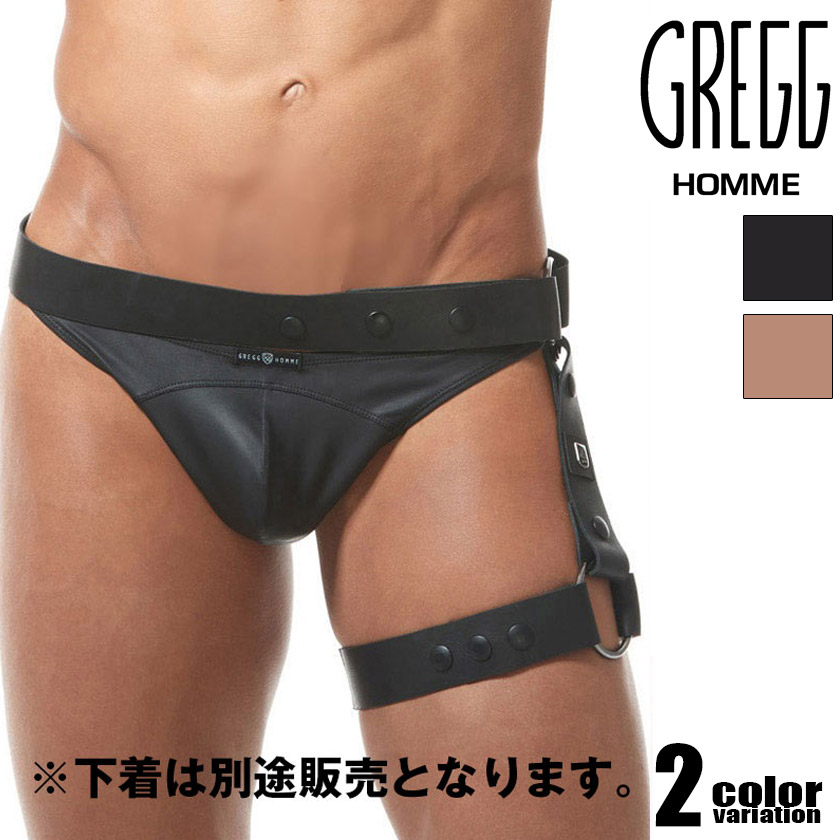 GreggHomme/グレッグ・オム BONDED HARNESS BOTTOM なめし革 下つ方用上半身馬具 上半身馬具 ボトムスハーネス ワイルド 色っぽい