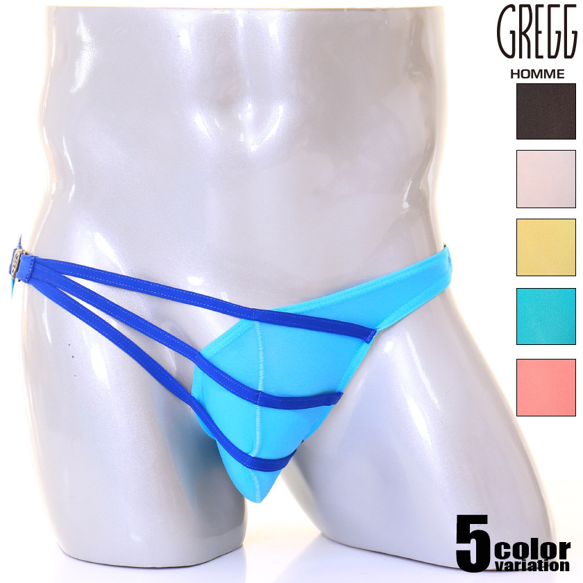 メンズビキニ ブリーフ GreggHomme/グレッグ・オム  SLINGSHOT BRIEF 非対称 決定づける非対称的 引っ掛かり ビキニブリーフ 成人男性肌付き メンズ ズボン下 艶っぽい