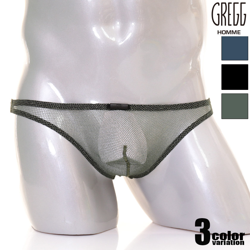 メンズTうしろ側 GreggHomme/グレッグ・オム DRAGONFLY THONGシャイニー カクテルドレスルー メッシュ 光輝 透け Tうしろ側 成人男性肌付き メンズ肌付き ズボン下 アンダーお召しもの 艶っぽい