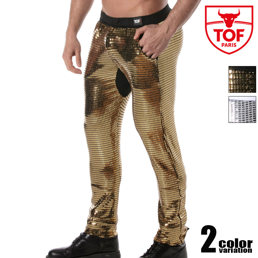 TOF PARIS/Trends Of Friends Glitter Pants Gold for menスパンコール ロングズボン下 メンズ 長ズボン ボトムス 光輝