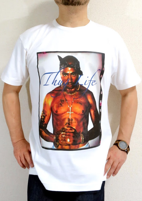 rapmade ozykix 2pac Tシャツ Tシャツ/カットソー(半袖/袖なし) トップス メンズ 最新最全の