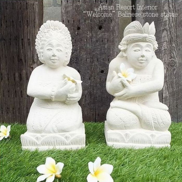 楽天市場】バリ島 ストーンカービング 石像トゥワレン＆ムルダ 左右