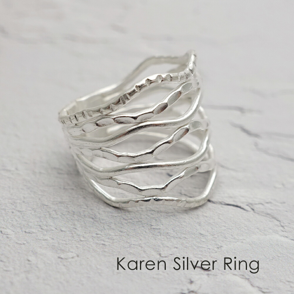 楽天市場】ハート カレンシルバーリング karen silver 950 指輪
