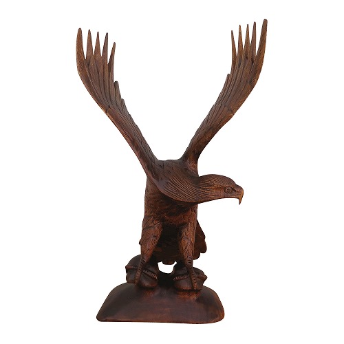 楽天市場】イーグルの木彫り50cm 右向き 鷲の木彫り置物 オブジェ