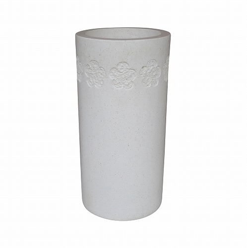 インドソケイ傘立て テラゾー 人造マーブル セメント質 混凝土 ビー玉石ころ たまり場 アジアン ハワイアン 傘たて かさ立て フランジパニ 御花ポット 花柄【北海道・沖縄県・離島送りとどける不可】250728