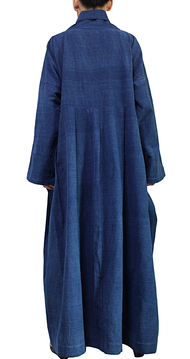 【楽天市場】ジョムトン手織り綿のロングドレス No.1（インディゴ）：さわんアジア衣料雑貨店