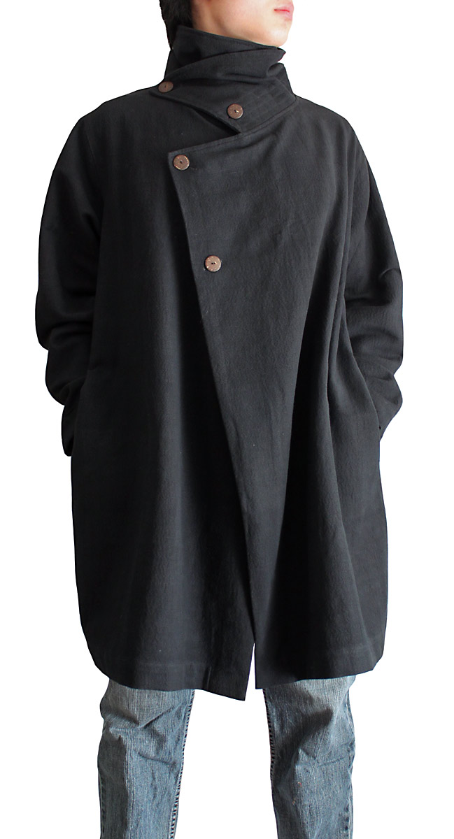 【楽天市場】ジョムトン手織綿斜めがけコート（黒/Lサイズ）：さわんアジア衣料雑貨店