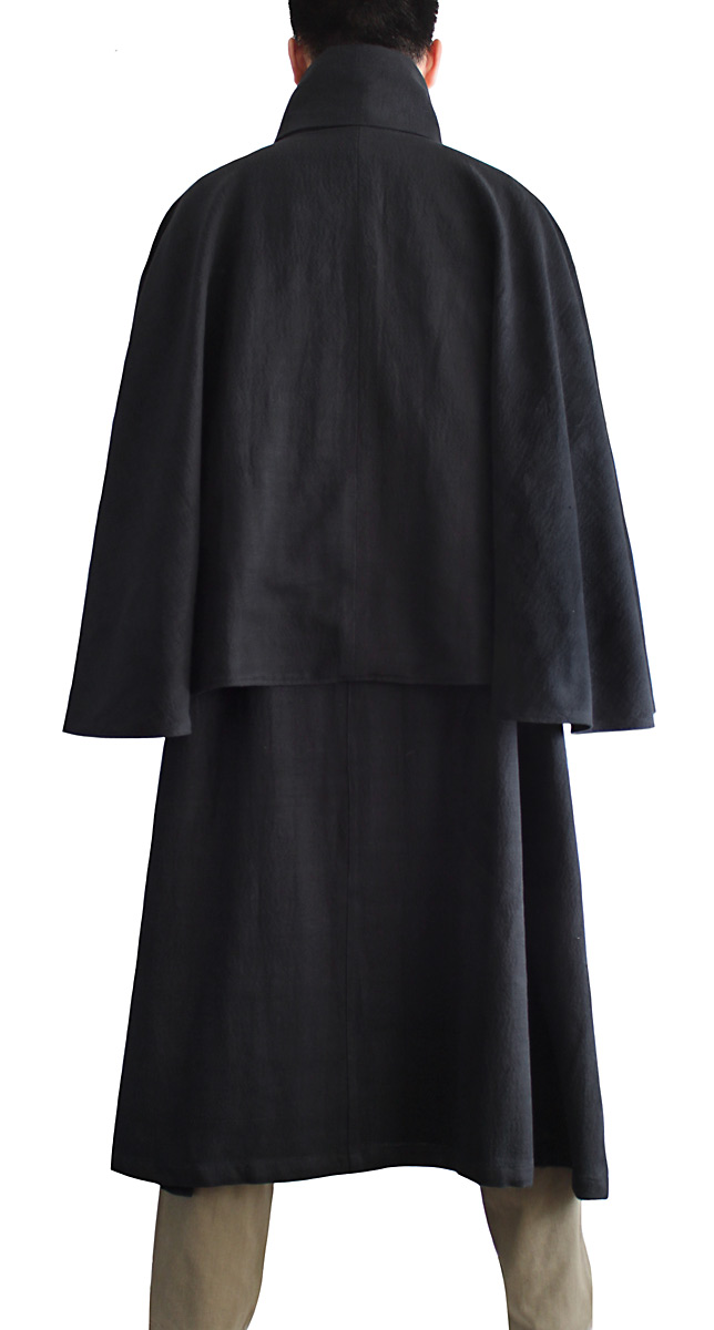 【楽天市場】ジョムトン手織り綿のハイネックインバネスコート（黒）：さわんアジア衣料雑貨店