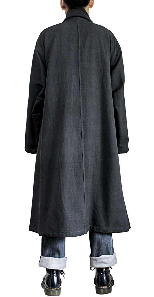 【楽天市場】ジョムトン手織り綿ステンカラースプリングコート（墨黒）：さわんアジア衣料雑貨店