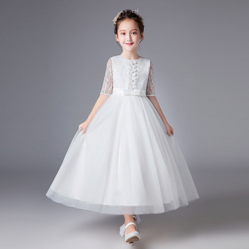 即発送可能 白ドレス ミスコン ピアノ発表会 演奏会ドレス等 宅送