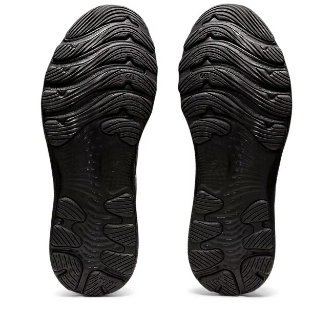 アシックスGEL-NIMBUS24BLACK/BLACKランニング男性用スニーカーシューズ長距離軽量快適反発性メッシュ素材