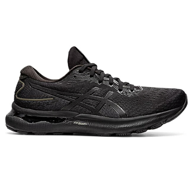 アシックスGEL-NIMBUS24BLACK/BLACKランニング男性用スニーカーシューズ長距離軽量快適反発性メッシュ素材