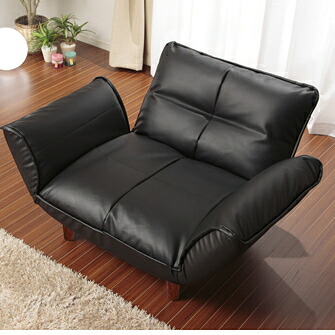 ＫＡＮ　１Ｐ ソファ　Ａ282 樹脂脚S 150mm [PVC ブラック]｜Asilart interior market