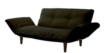 楽天市場】和楽 カウチソファ 2P KAN 【PVCレザー ブラウン