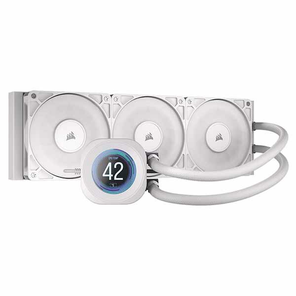 Corsair NAUTILUS 360 RS LCD White 簡易水冷CPUクーラー ホワイト｜CW-9061034-WW