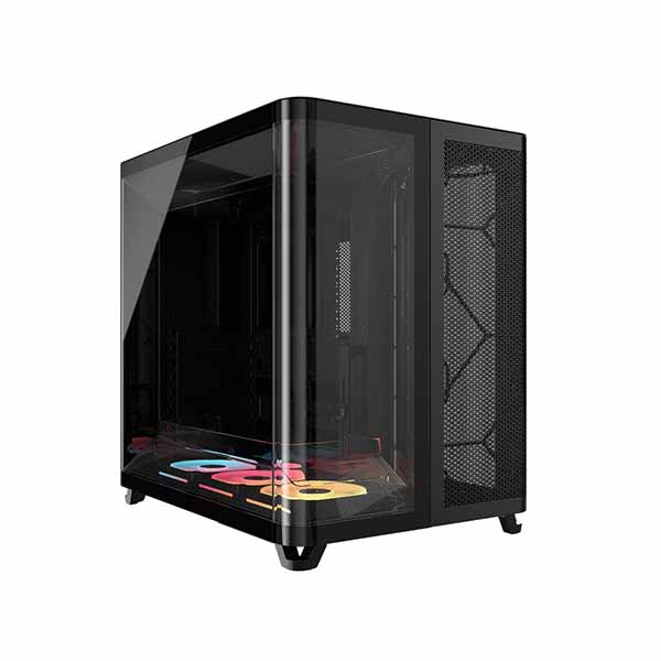 Corsair AIR 5400 LX-R LINK Tempered Glass ミドルタワー型PCケース ブラック｜CC-9011320-WW｜ASKダイレクト