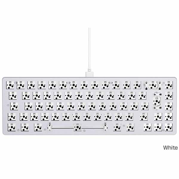 Glorious GMMK 2 65% (Barebones) - White 65%キーボード用ベアボーン ホワイト｜GLO-GMMK2-65-RGB-W