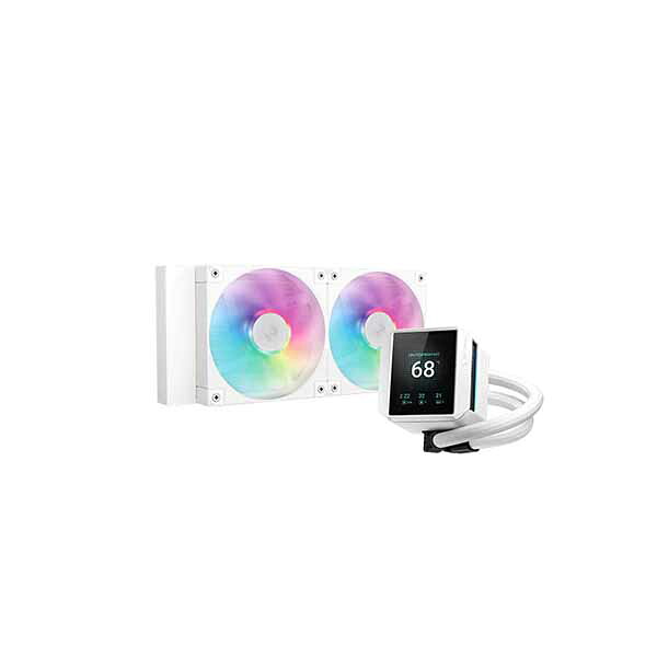 Deepcool MYSTIQUE 240 WH ARGB 水冷クーラー ホワイト｜R-LX240-WHDSNMCP-G-1｜ASKダイレクト