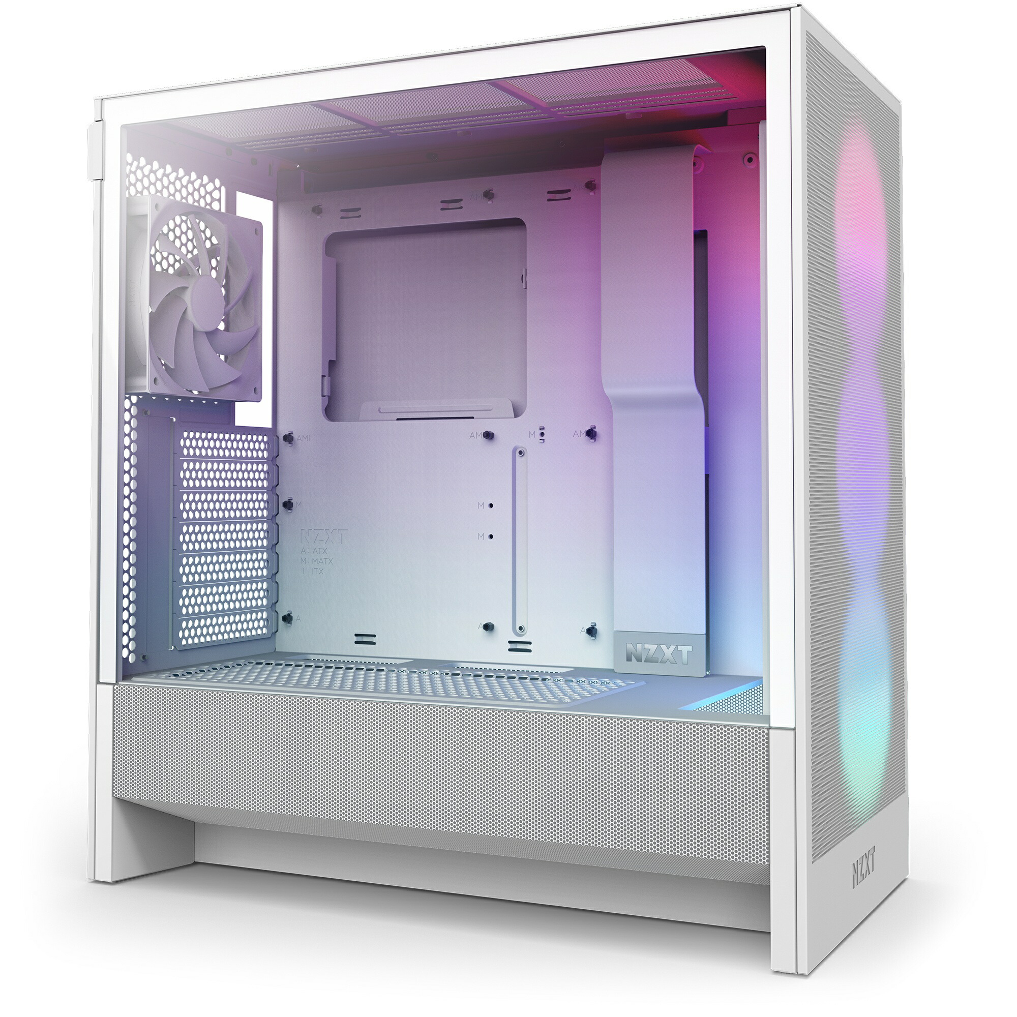 NZXT H6 Flow White ミドルタワーケース NZXT H6 Flow White ピラーレスデザイン ミドルタワーケース