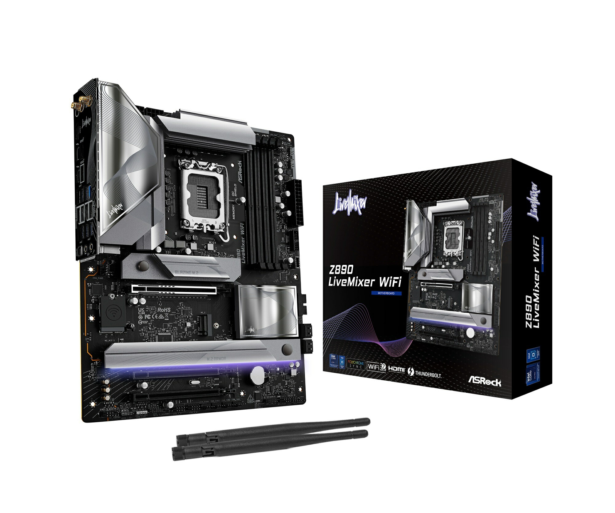 ASRock Z890 LiveMixer WiFi クリエイティブ作業やストリーミングに最適 ATXマザーボード｜Z890 LiveMixer WiFi 22,365円