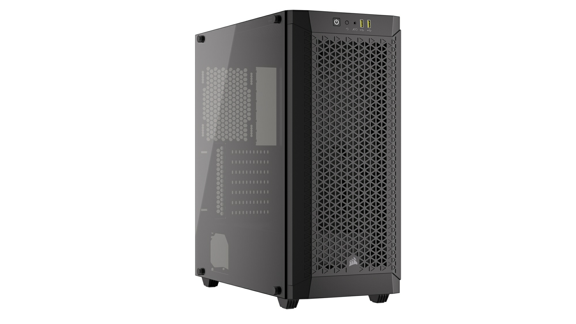 Corsair 480T Airflow Tempered Glass Mid-Tower Black 高エアフローのフロントパネル搭載 ミドルタワー型PCケース｜CC-9011271-WW
