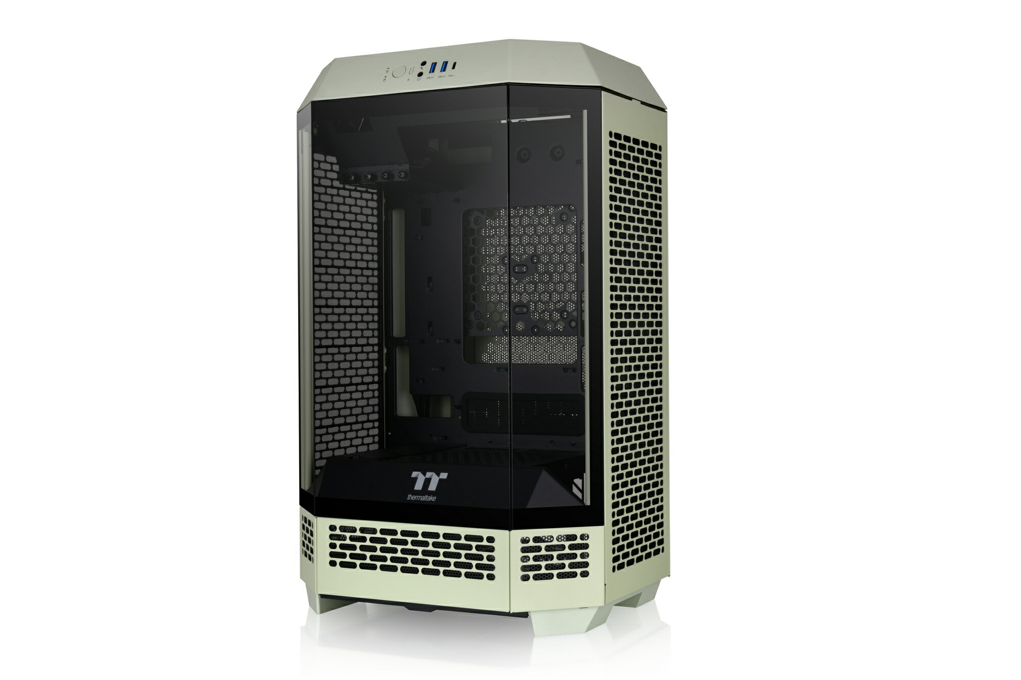 Thermaltake The Tower 300 Matcha Green 八角柱 ミニタワーPCケース グリーン｜CA-1Y4-00SEWN-00