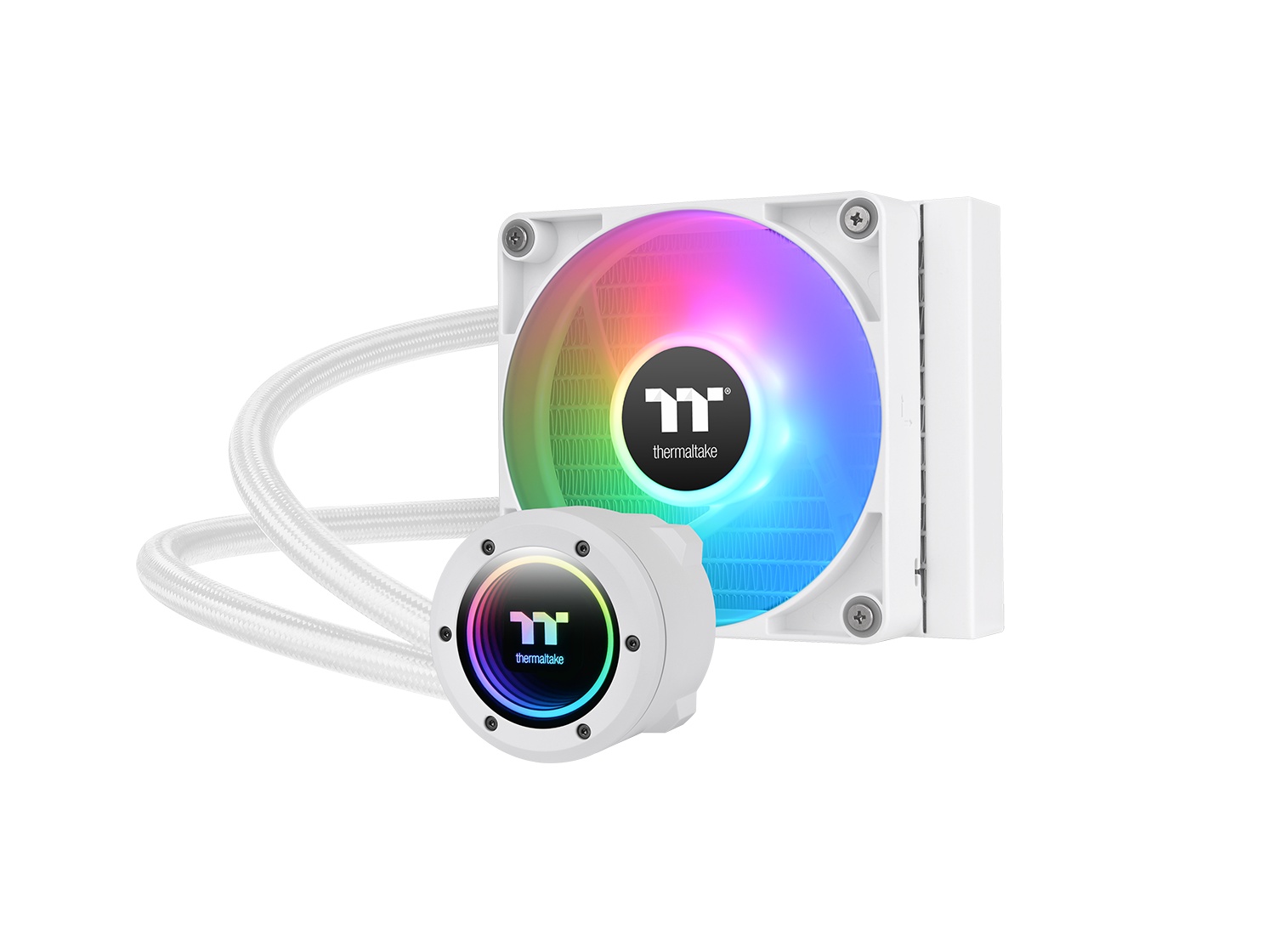 Thermaltake TH120 ARGB Sync V2 CPU Liquid Cooler -Snow- 水冷一体型CPUクーラー 1x120mmファン ホワイト|CL-W363-PL12SW-A|ASKダイレクト