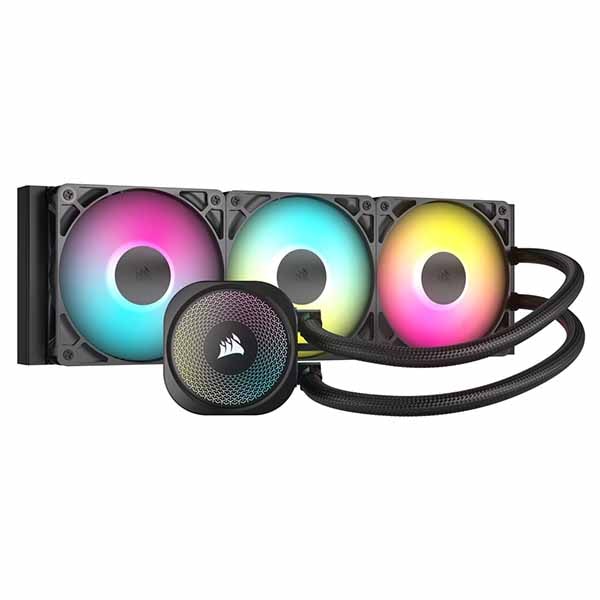 Corsair NAUTILUS 360 RS ARGB 水冷一体型CPUクーラー 120mmファン×3 ブラック|CW-9060093-WW|ASKダイレクト