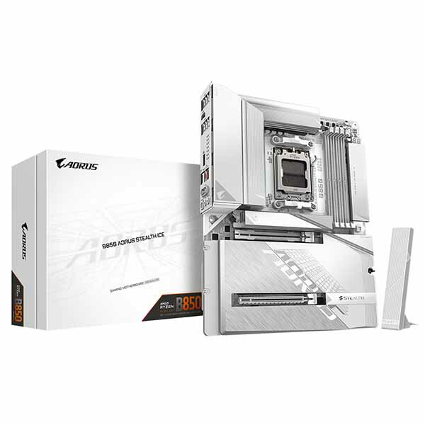 GIGABYTE B850 AORUS STEALTH ICE ATXマザーボード ホワイト｜B850 A STEALTH ICE