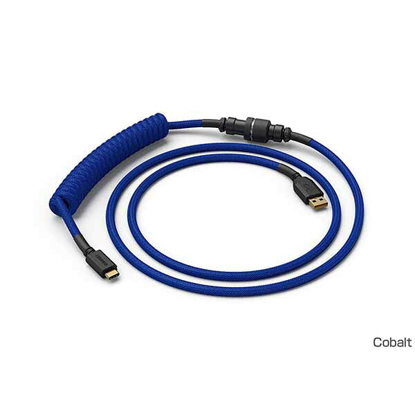 Glorious Coiled Cable - Cobalt キーボード用USBコイルケーブル コバルト｜GLO-CBL-COIL-COBALT
