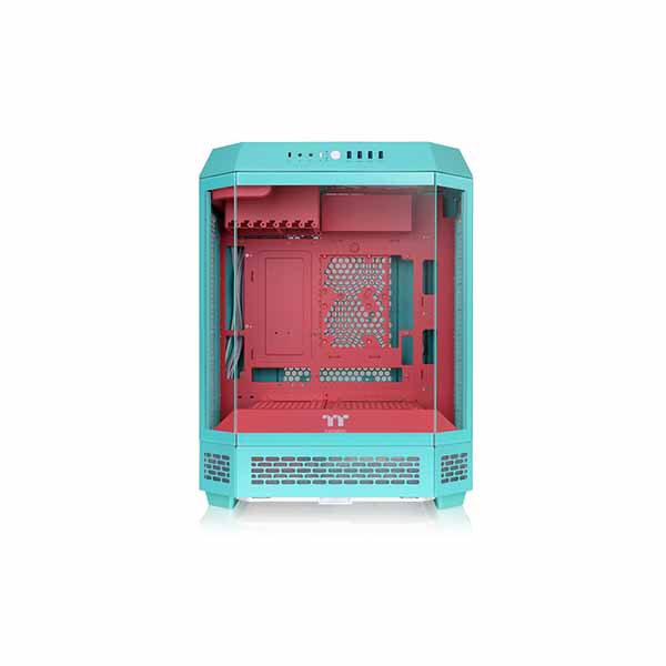 Thermaltake The Tower 600 Mint Strawberry 3面強化ガラスパネル採用 八角柱スタイル ミドルタワー ATX PCケース ミントストロベリー｜CA-1Z1-00MLWN-00