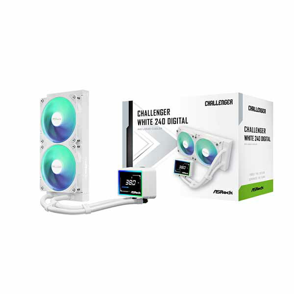 ASRock Challenger White 240 Digital 簡易水冷CPUクーラー ホワイト|Challenger White 240 Digital|ASKダイレクト