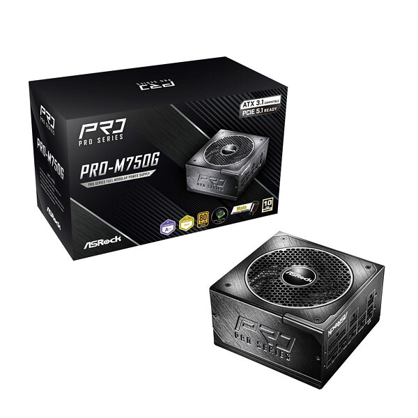 ASRock PRO-M750G フルモジュラー電源ユニット 750W|PRO-M750G|ASKダイレクト
