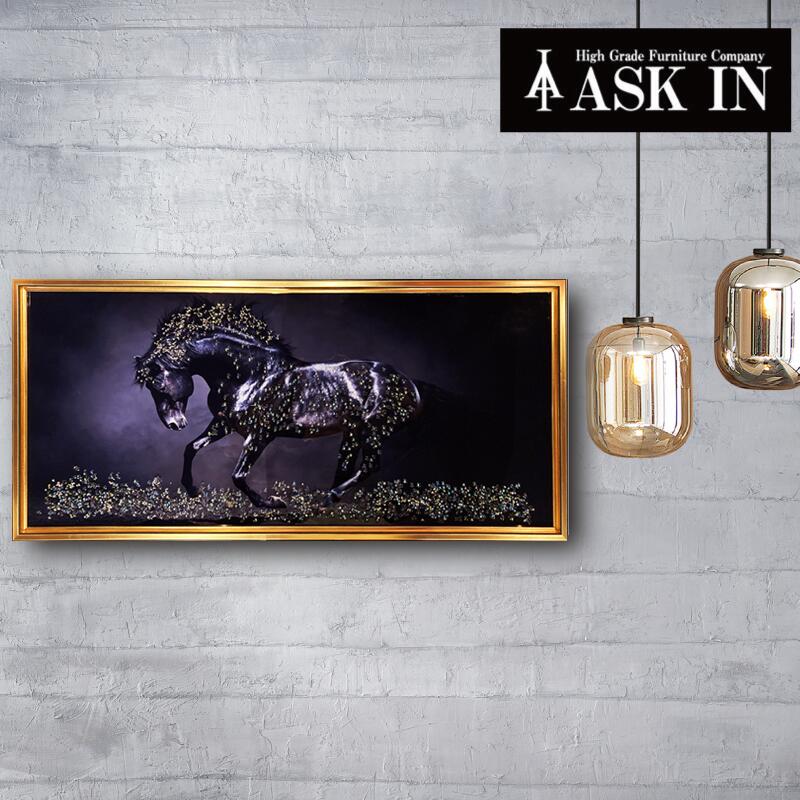 楽天市場】クリスタルアート フリード211 馬 ホース アートパネル