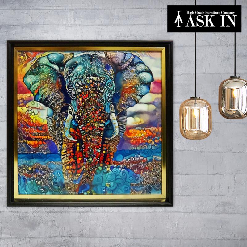 楽天市場】クリスタルアート 41×41cm ペオファント324 ゾウ 象 動物