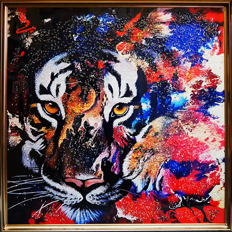 楽天市場】クリスタルアート エイプ320 41x41cm モンキー サル 猿 さる