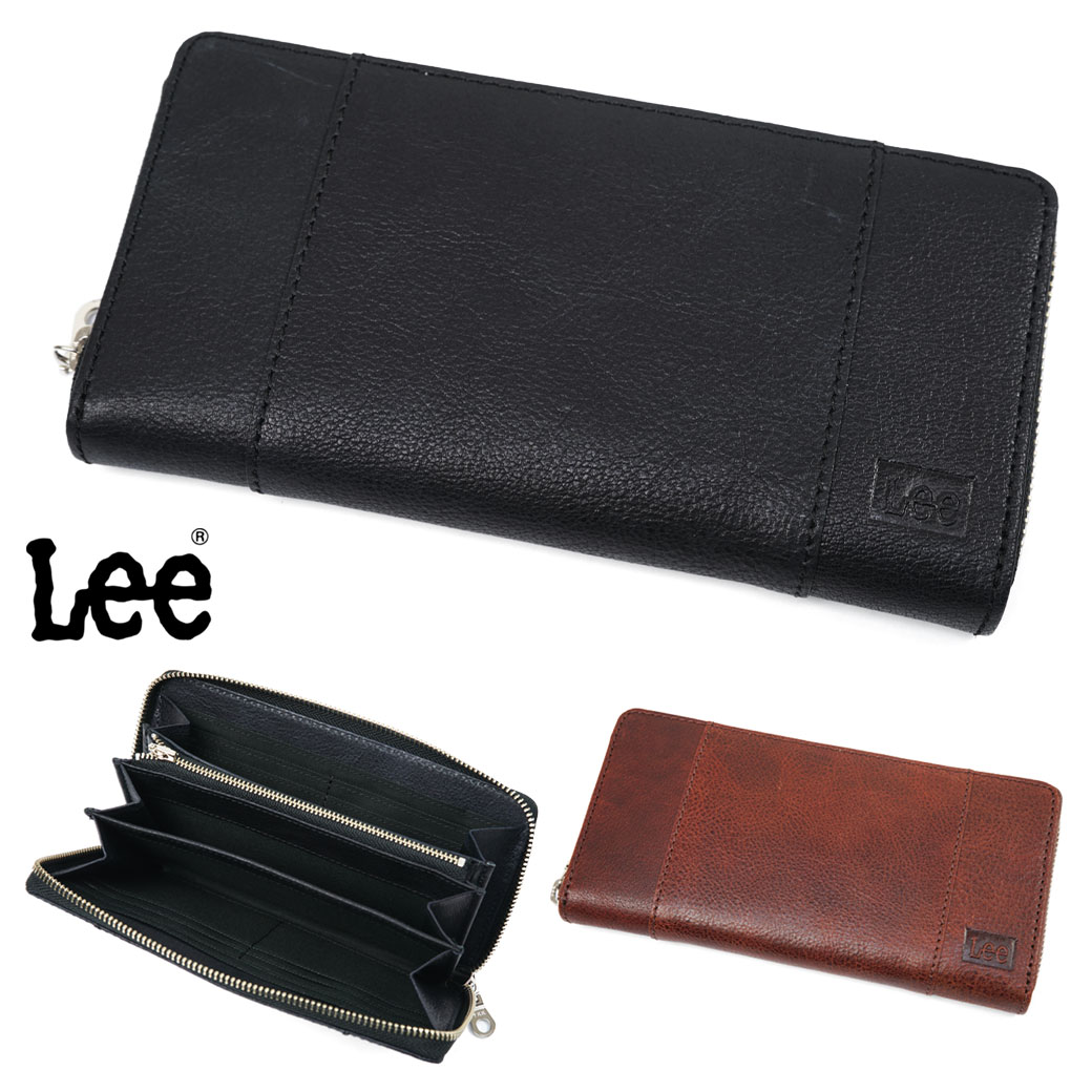 年最新入荷 Leeデニムポケットのクロスステッチをデザインとして使用した革小物 財布シリーズ ラウンドファスナー長財布 メンズ 本革 Lee リー クロス レザー 通勤 革小物 メンズ 束入れ 財布 メンズ ラウンドファスナー 長財布 ブランド 種類豊富な品揃え