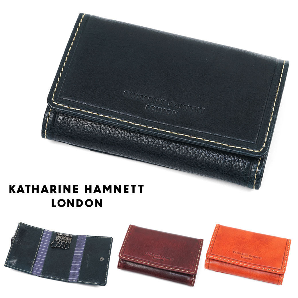 楽天市場 キーケース メンズ ブランド Katharine Hamnett キャサリンハムネット ロンドン ラインマン2 4連 キーケース パスケース カード収納 本革 レザー 財布 キーケース ブランド メンズ キーケース コインケース キーケース 小銭入れ付き 大容量 アスカショップ