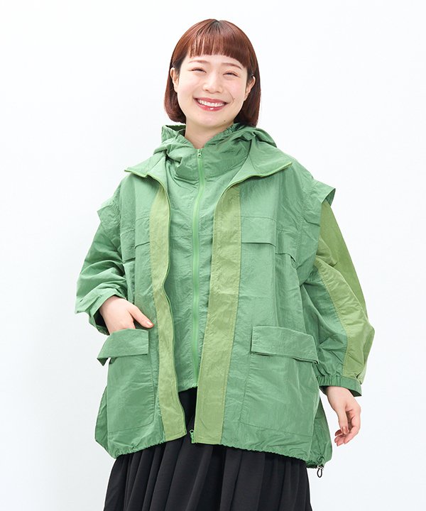 as know as ４ＷＡＹ多機能パーカー レディース 大きいサイズ ジャケット オオラカ