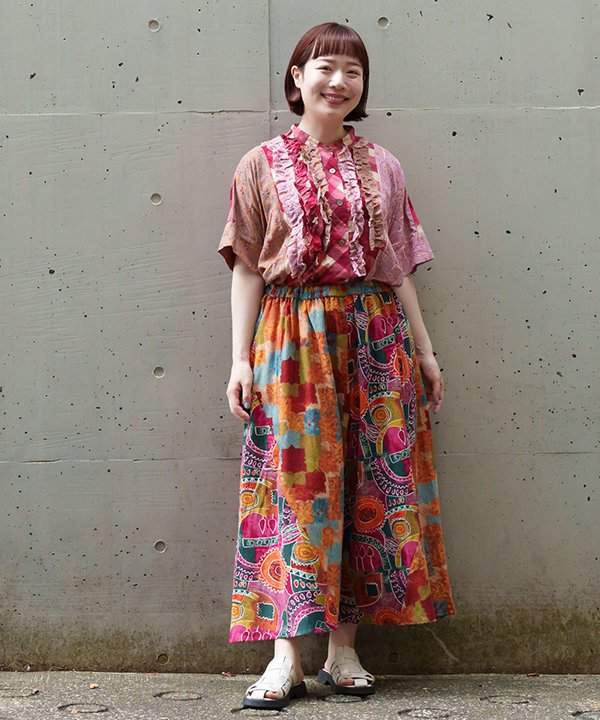 セール】フラワー総柄 花柄 ワイドパンツ（その他パンツ