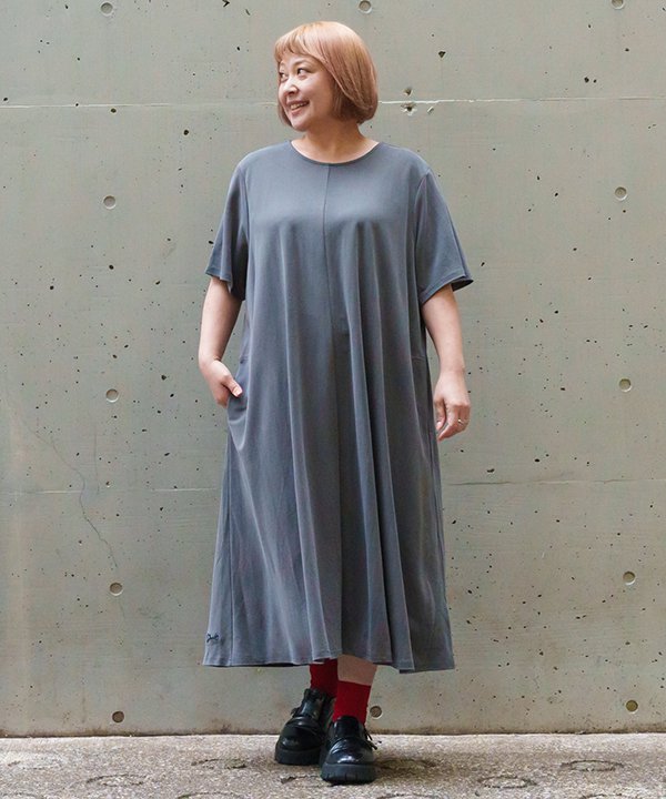 as know as バサッとカットソーOP レディース 大きいサイズ カットソー ワンピース 半袖ワンピース カット ワンピース オオラカ|AS KNOW AS 店