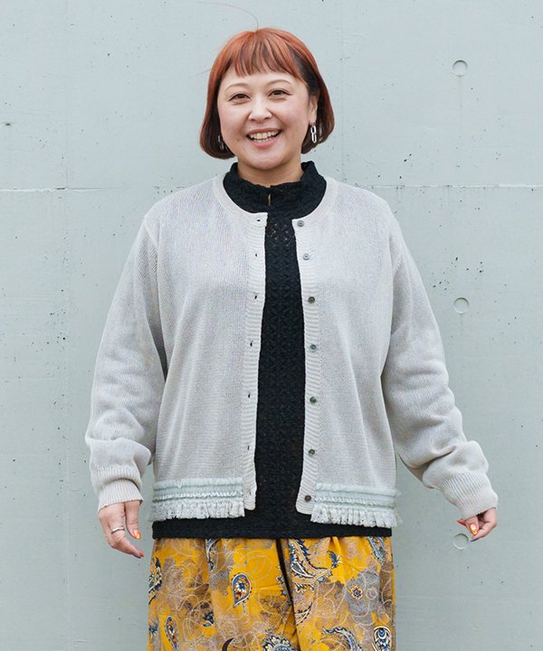 as know as ヘムレーシーＣＤ レディース 大きいサイズ トップス ニット カーディガン ニット カーデ 重ね着風 コンパクト 短丈 シアー 透け感 オオラカ