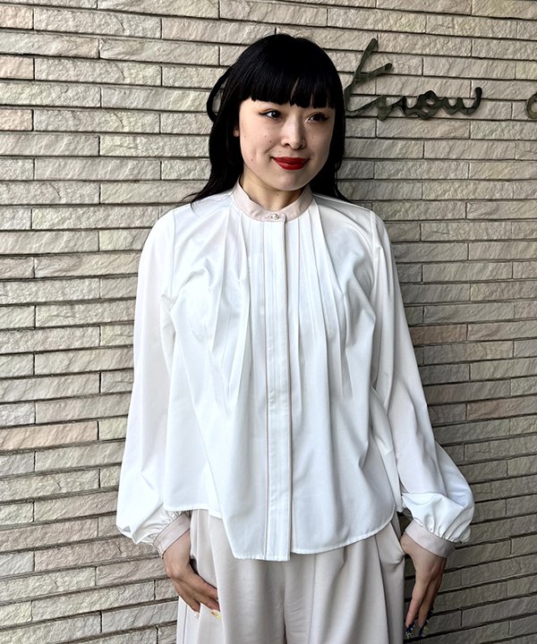 トップス as 楽天市場】as know as タックバイカラーBL レディース トップス