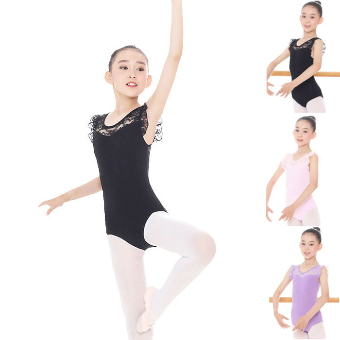送料無料でお届けします バレエレオタード 子供 バレエ用品 ノースリーブ バレエ レオタード 花柄 レース 肩フリル ダンスウェア レッスン着 練習着 可愛い 女の子 ジュニア キッズ 子供レオタード バレエウェア 新体操レオタード スカートなし おしゃれ