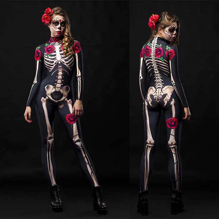 再販ご予約限定送料無料 コスプレ衣装 ハロウイン 子供服 大人 女の子 ジャンプスーツ 骸骨 全身タイツ 制服 巫女 ウィッチ コスプレ ボディースーツ 悪魔 どくろ ドクロ スケルトン 親子ペアルック 変装 コスチューム バンパイア 吸血鬼 家族お揃い Cosplay 欧米風