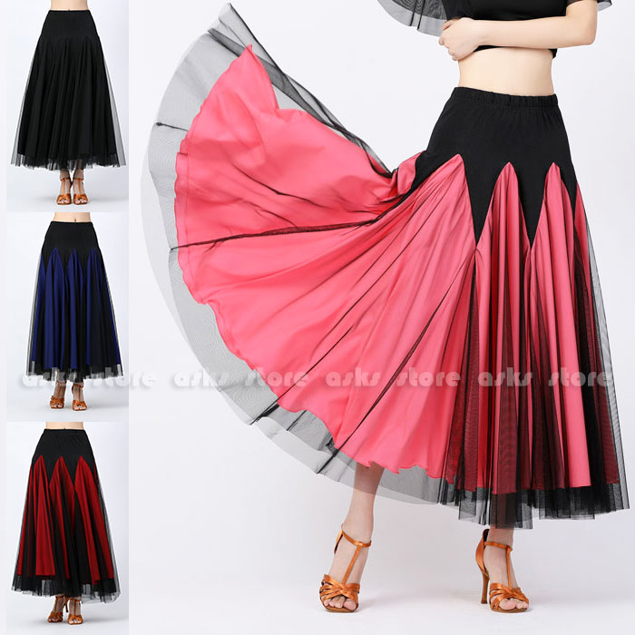 楽天市場】社交ダンス 衣装 スカート モダンドレス ロングスカート 裾