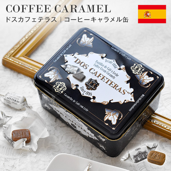 ドス カフェテラス 熟成コーヒークリームキャラメル 330g ティン缶入り スペイン産 無添加 Dos Cafeteras ブリキ缶 熟成キャラメル コーヒーキャラメル ソフトキャンディ トフィー ファッジ 輸入菓子 海外 おもたせ 手土産 プチギフト 贈り物 Fd310 Cf Giosenglish Com