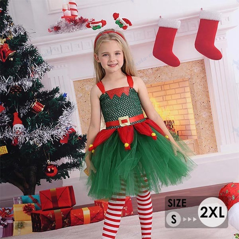 楽天市場】ワンピース キッズ クリスマス 子供 クリスマスツリー