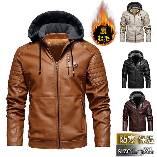 楽天市場】ライダースジャケット メンズ 裏起毛 レザージャケット ボア