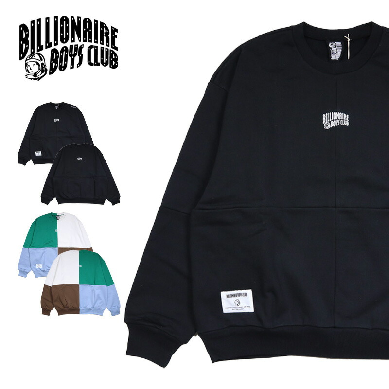 ビリオネアボーイズクラブ トレーナー BILLIONAIRE BOYS CLUB スウェット メンズ クルーネック ストリート ブランド オーバーサイズ おしゃれ 男性 秋 冬 プレゼント bbc25aw003 ブラック マルチ M L XL